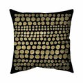 Begin Home Decor 26 x 26 in. Dots on Gold-Double Sided Print Indoor Pillow 5541-2626-AB112